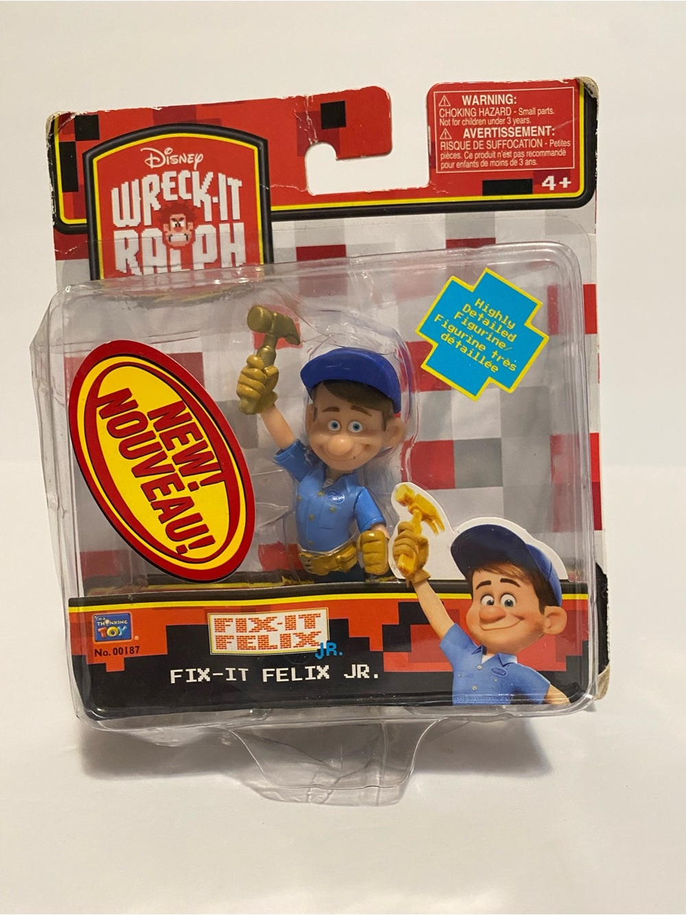 Wreck It Ralph Fix It Felix 4” Action Figure Thinkway Toys Disney NEW SEALED